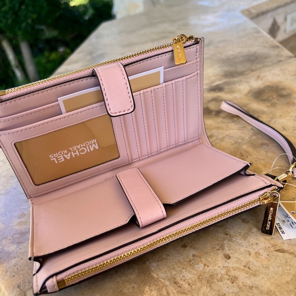 Michael Kors Md signature Abbey backpack&wallet set Brown soft pink NWT - Picture 7 of 15